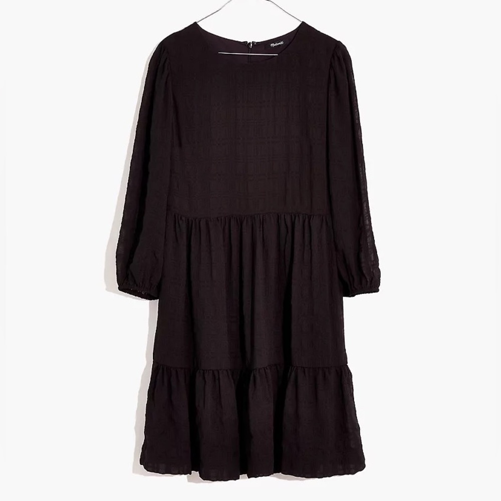 NWT Madewell Sleeve Ruffle Hem Mini Dress size 10